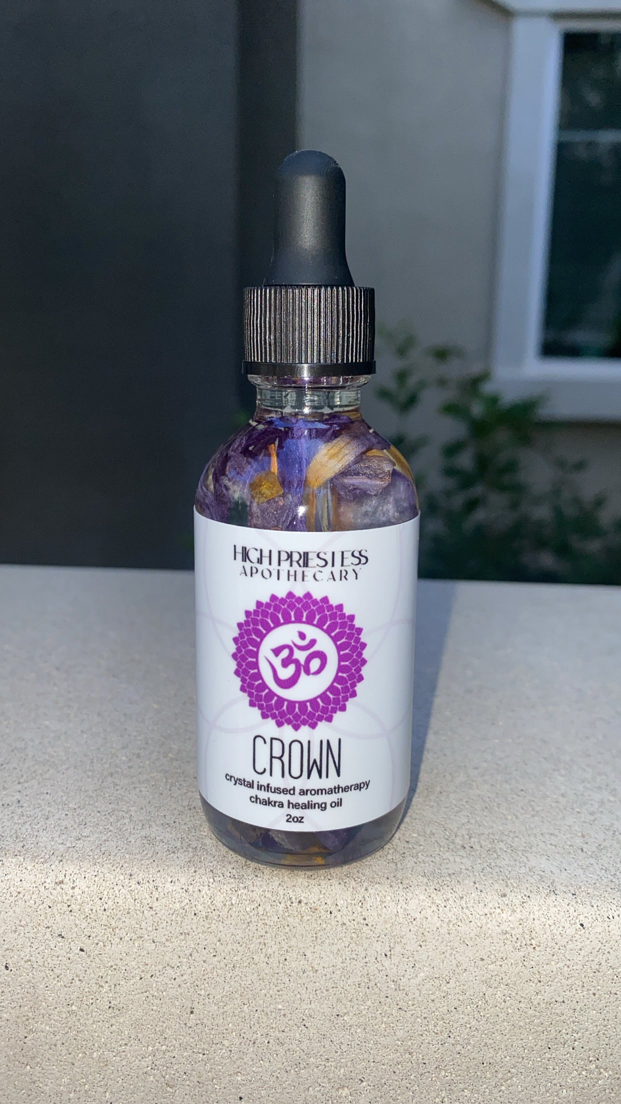 Crown Chakra Crystal Aromatherapy Healing Oil