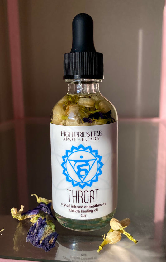 Throat Chakra Crystal Aromatherapy Healing Oil